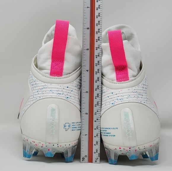 Nike Alpha Huarache 8 Elite LAX Lacrosse CW4440-116 White Pink Men Sz Multi New - Picture 7 of 10